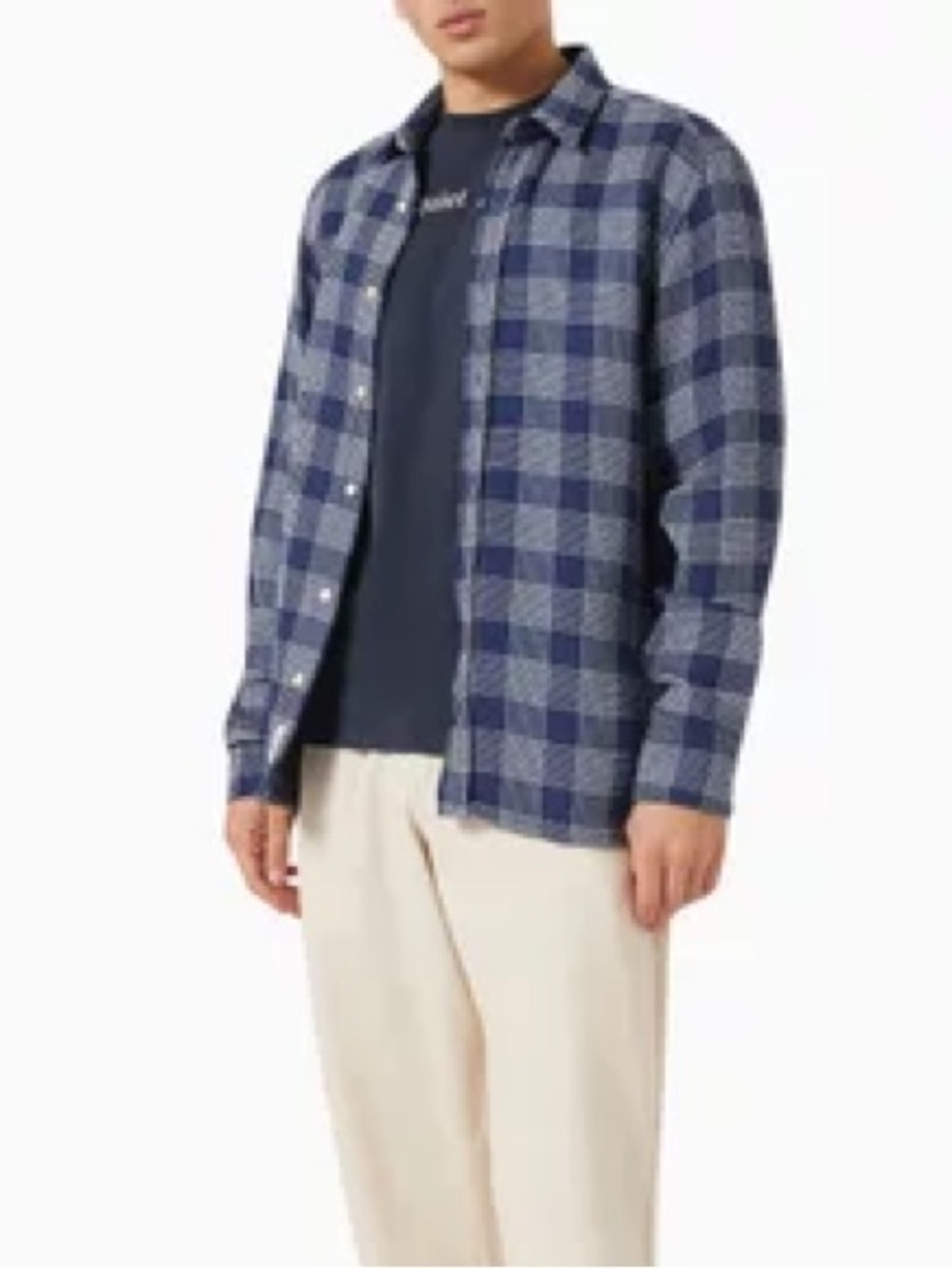 Forét Artic Check Shirt Flannel Navy